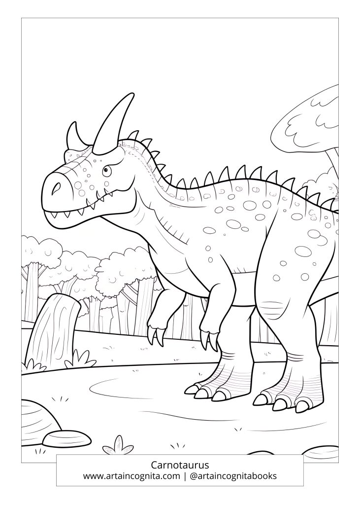 Prehistoric World: Dinosaurs – Carnotaurus | freebies, printables
