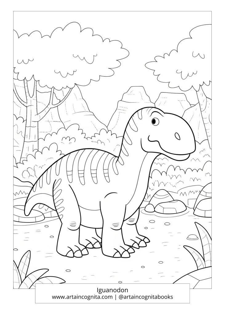 Prehistoric World: Dinosaurs – Iguanodon | freebies, printables